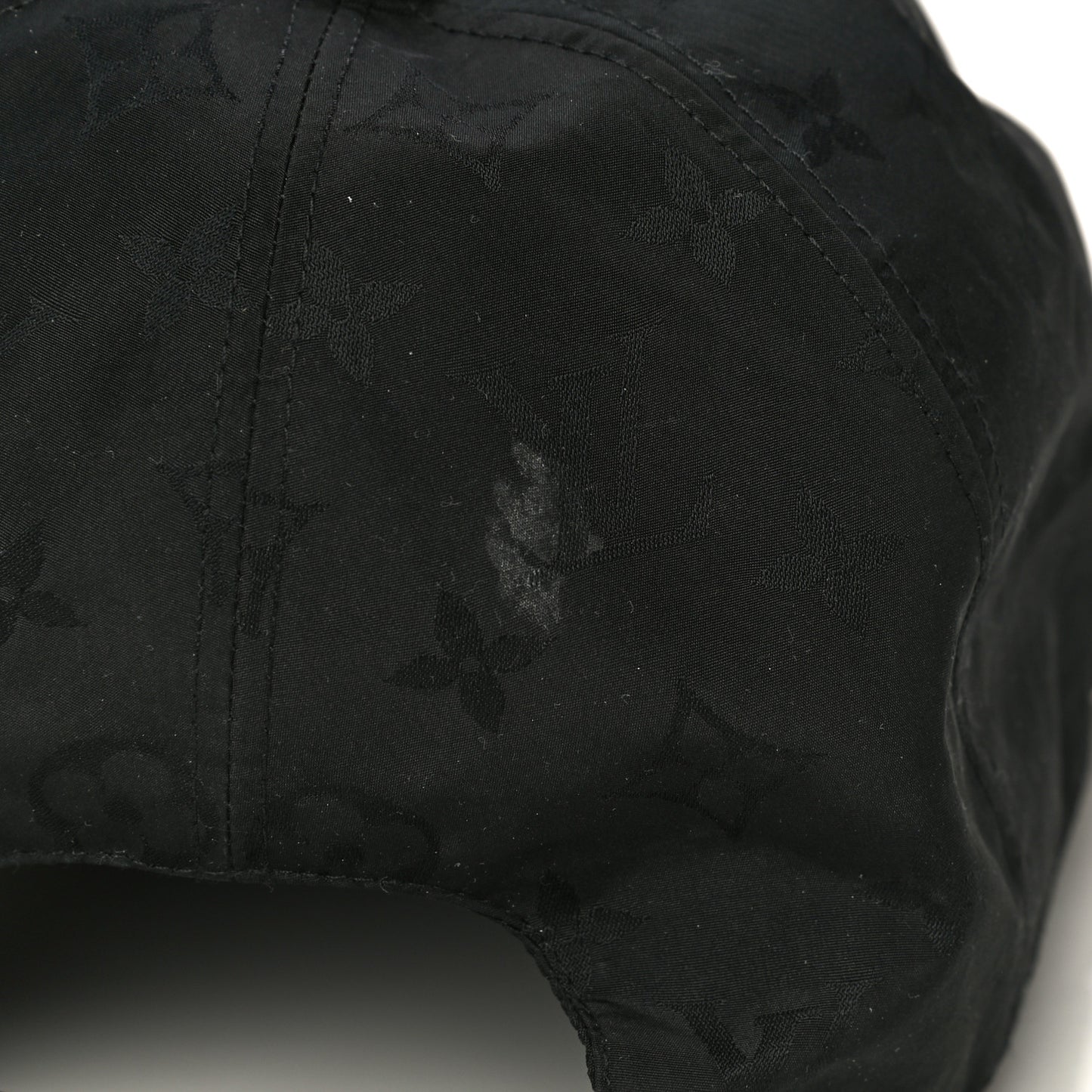 Polyester Silk Monogram LV Get Ready Cap M Black