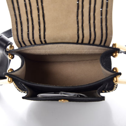 Chloe Suede Calfskin Braided SMini Hudson Shoulder Bag Black 5 of 7