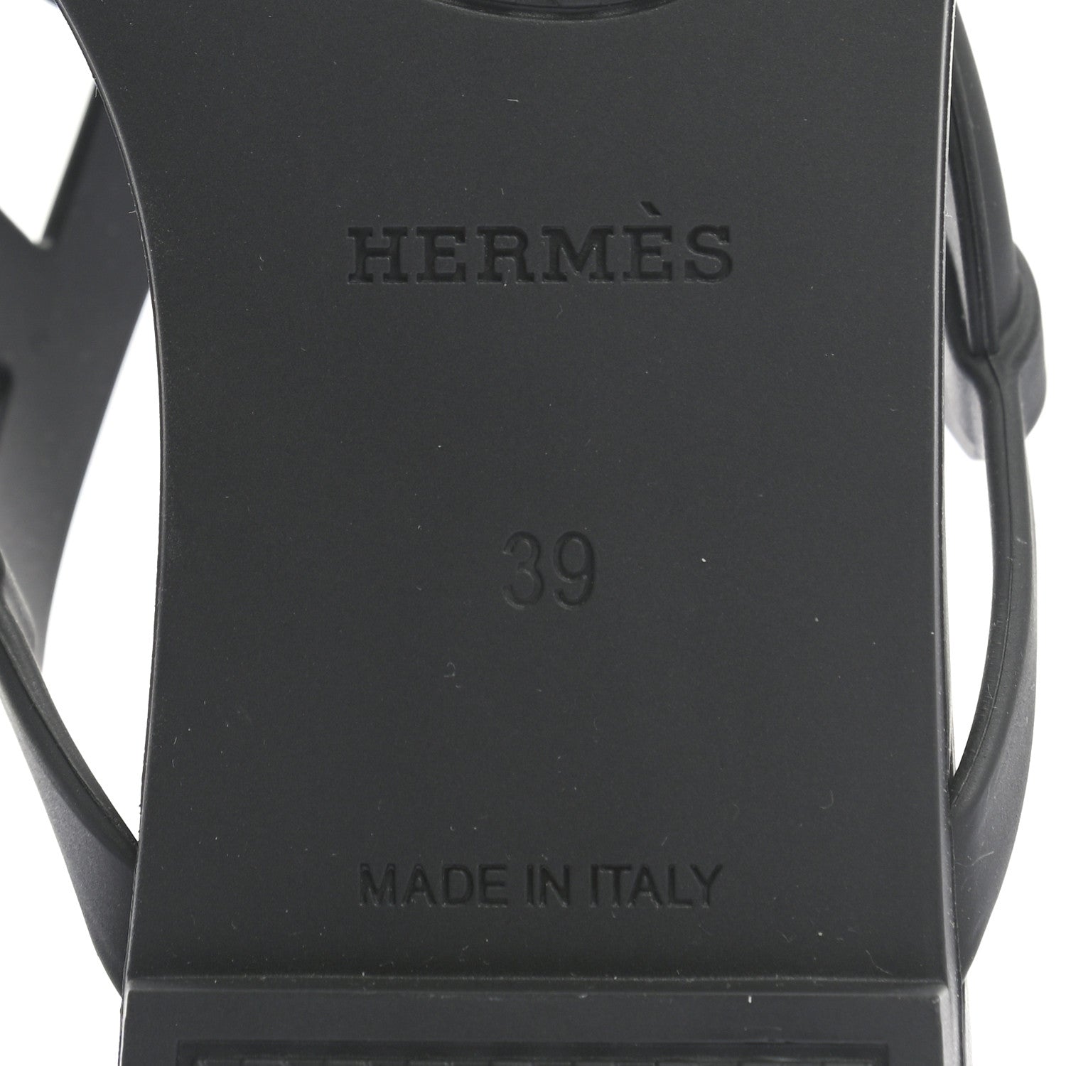 Hermes Rubber Womens Egerie Sandals 39 Black 7 of 7