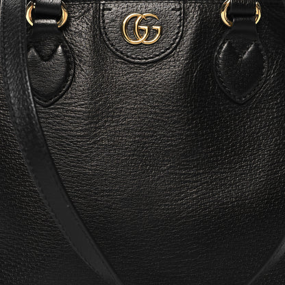 Gucci Textured Dollar Calfskin Small Ophidia Shoulder Tote Bag Black 8 of 10