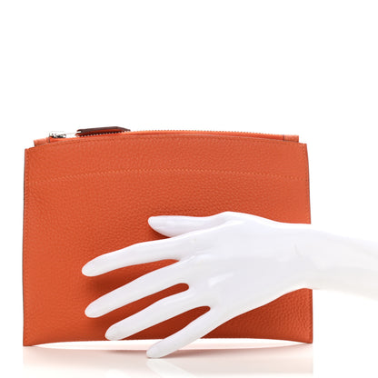 Hermes Togo Mini Bazar Pouch Orange Poppy 2 of 8