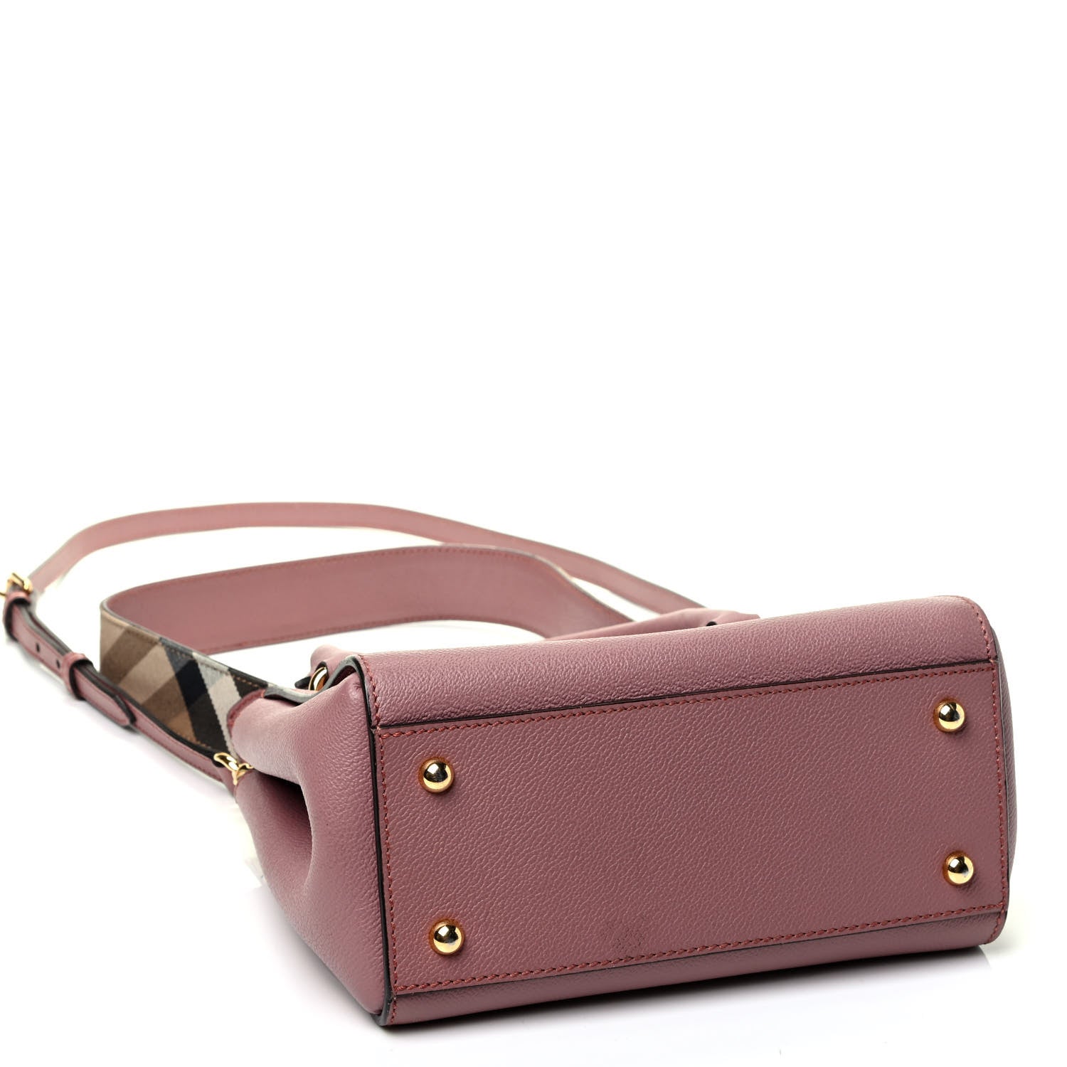 Burberry Soft Grain Calfskin Small Buckle Tote Dusty Pink 3 of 4