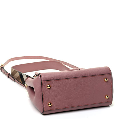 Burberry Soft Grain Calfskin Small Buckle Tote Dusty Pink 3 of 4