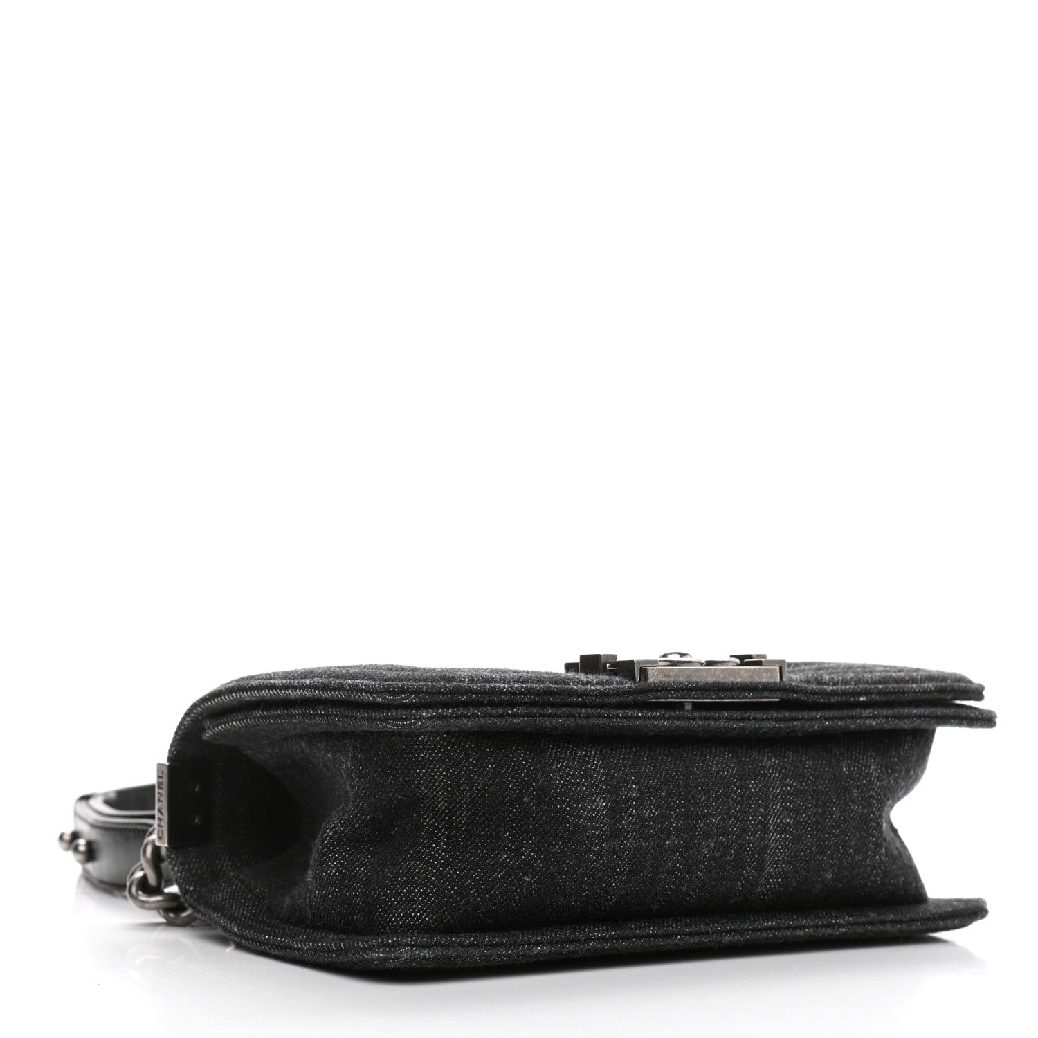 Chanel Denim Quilted Small Boy Flap Black 4 of 10