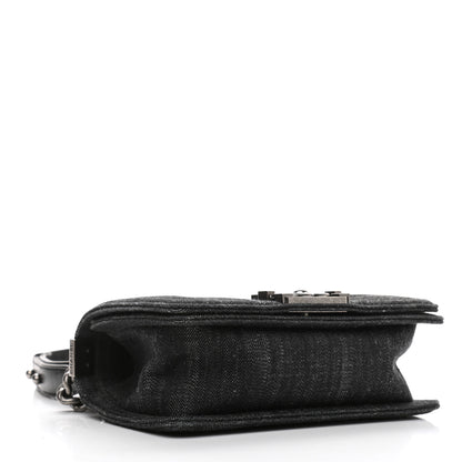 Chanel Denim Quilted Small Boy Flap Black 4 of 10