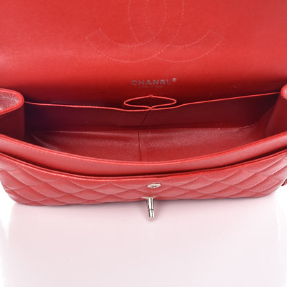 Chanel Caviar Quilted Jumbo Double Flap Red 5 of 10