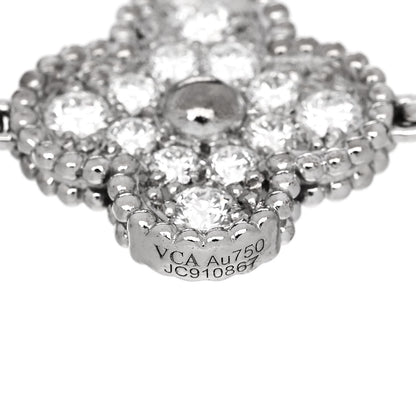 Van Cleef & Arpels 18K White Gold Diamond 5 Motifs Vintage Alhambra Bracelet 3 of 4
