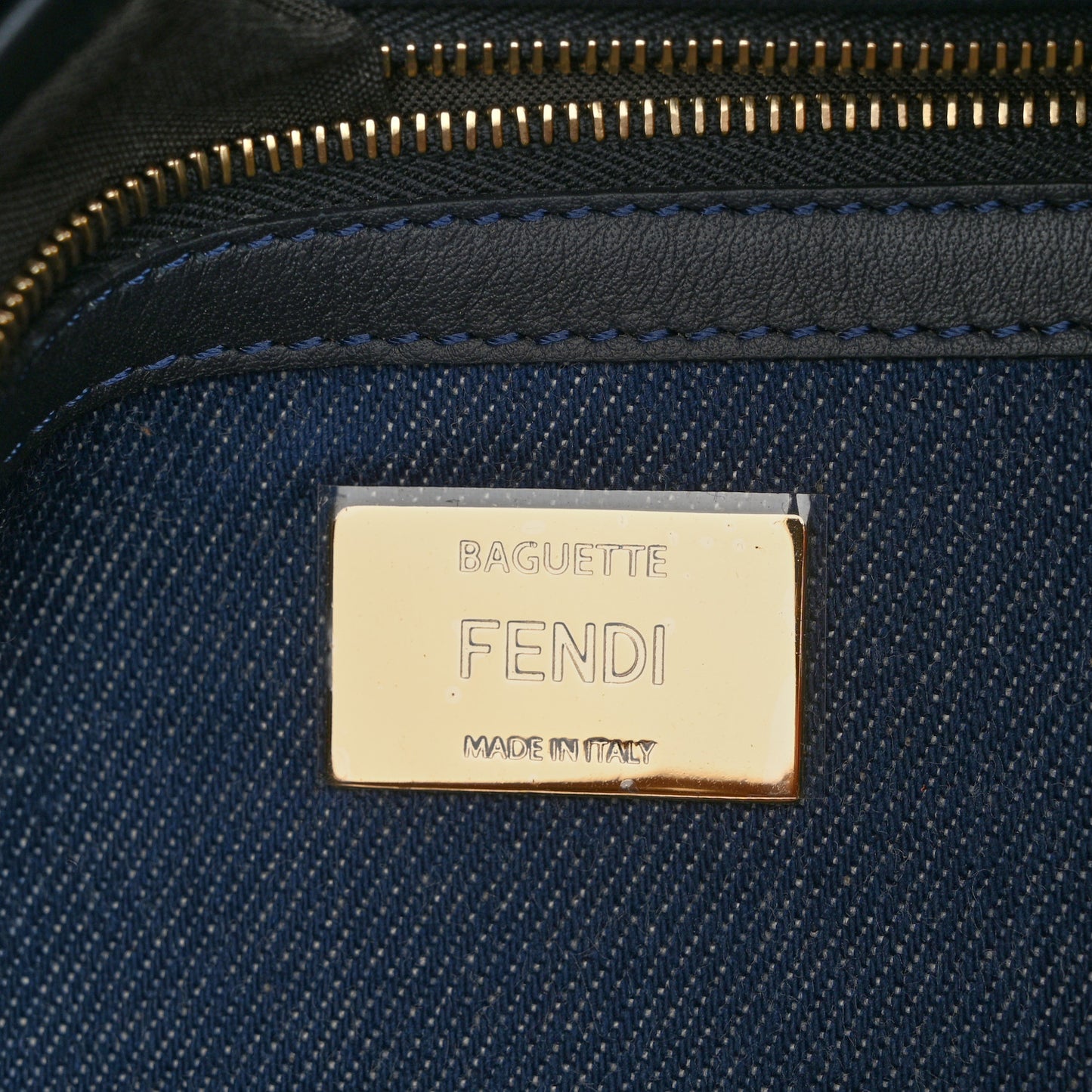 Denim Large Baguette Blue Rosso