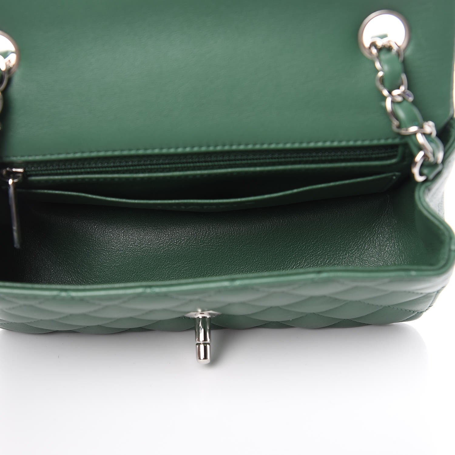 Chanel Lambskin Quilted Mini Rectangular Flap Green 5 of 10