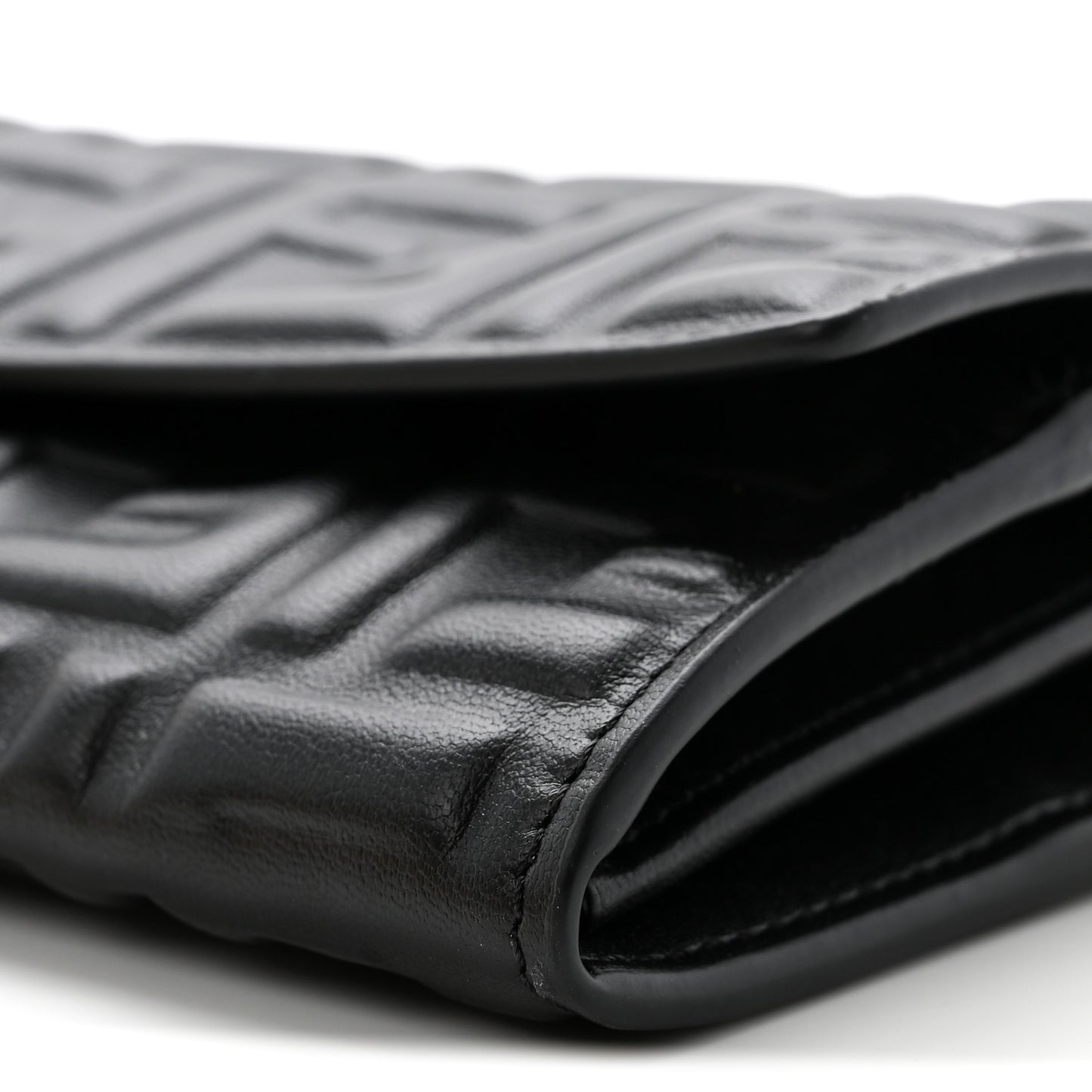 Nappa Matisse FF Embossed Continental Wallet On Chain Black Black