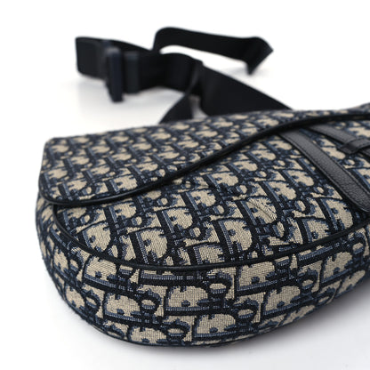 Christian Dior Oblique Mens Saddle Bag Blue 9 of 9