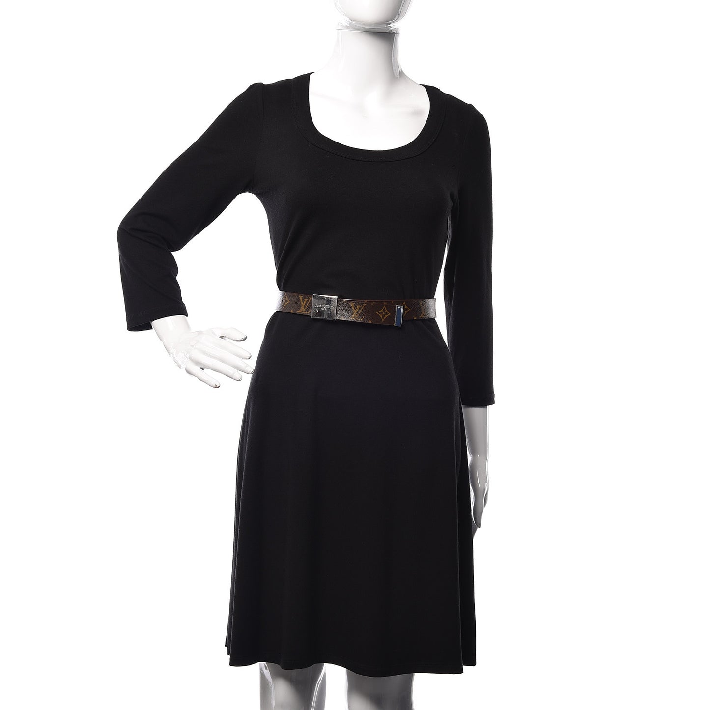 Monogram Ceinture Belt Silver Buckle 80 32