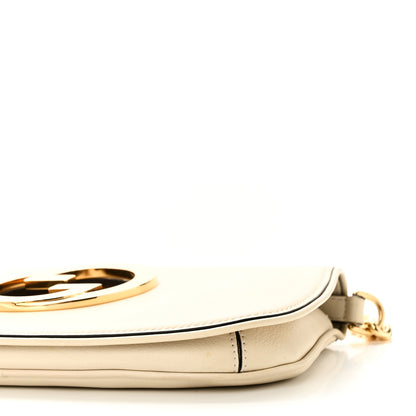 Gucci Roxy Calfskin Blondie Chain Shoulder Flap Bag Mystic White 10 of 13
