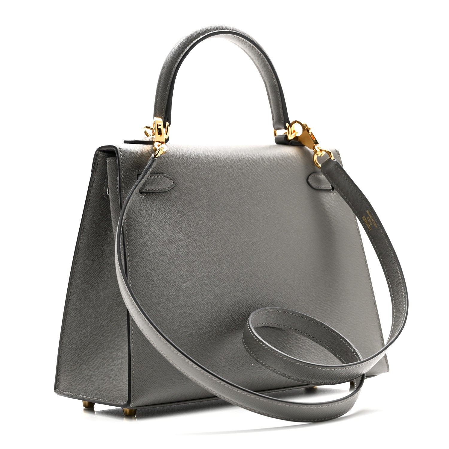 Hermes Madame Calfskin Kelly Sellier 25 Gris Meyer 3 of 11