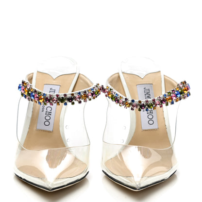 Jimmy Choo Patent Crystal Bing 100 Pumps 37.5 White Transparent 2 of 8