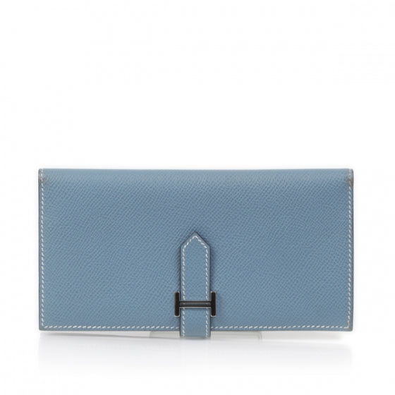 Epsom Leather Bearn Wallet Blue Jean