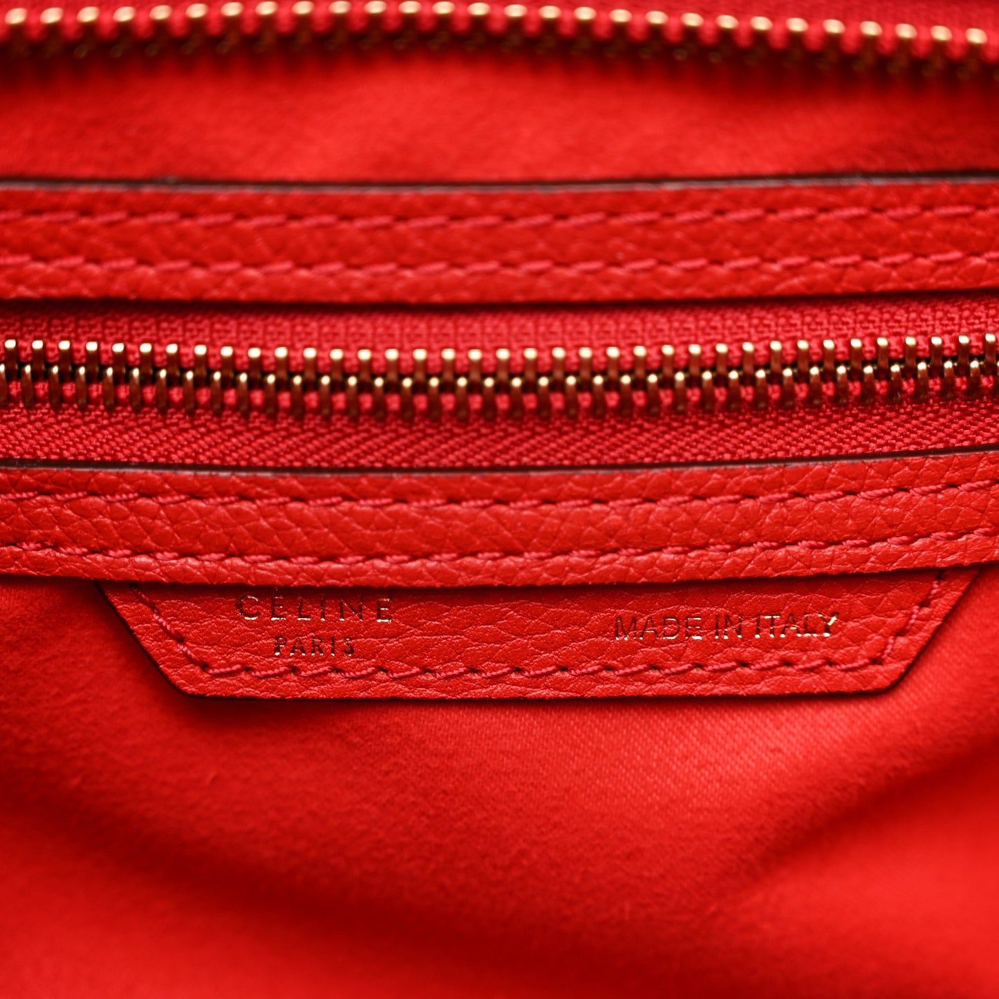 Drummed Calfskin Mini Luggage Coquelicot