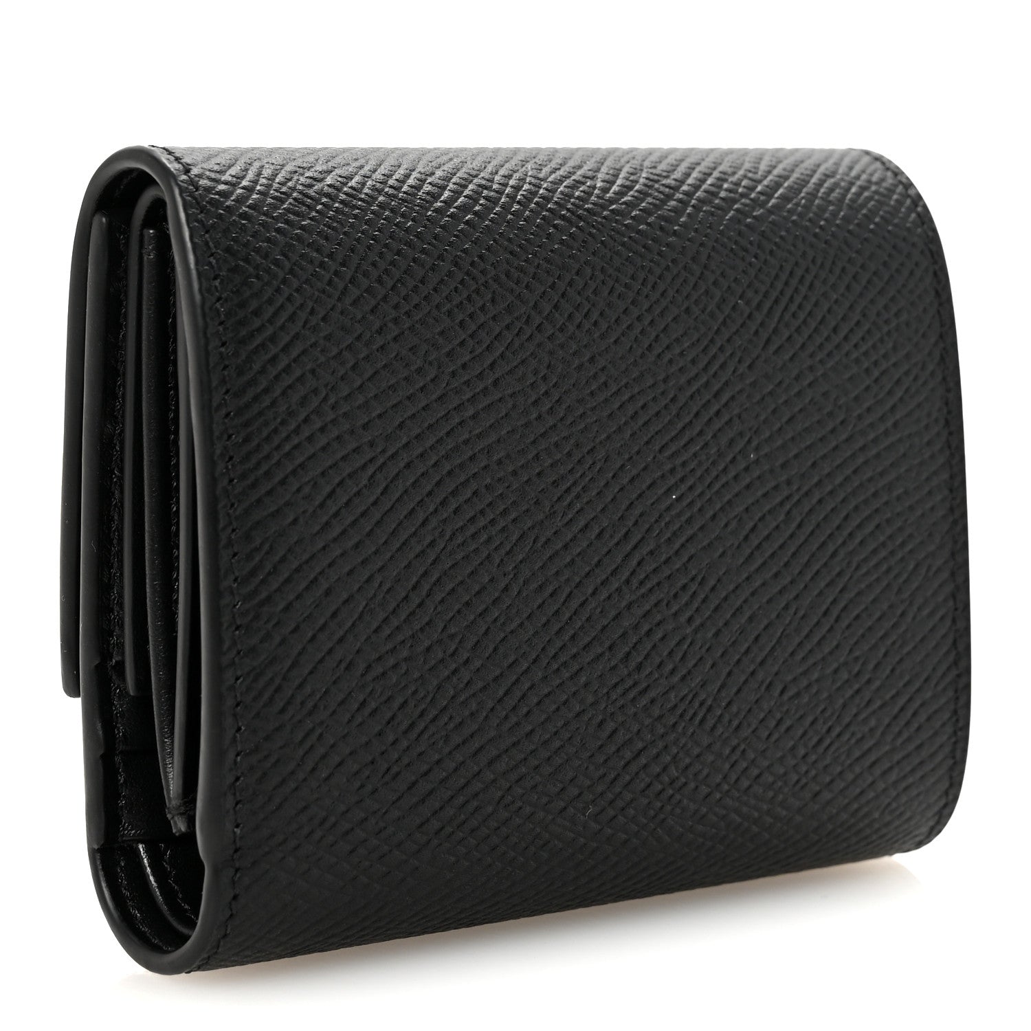 Celine Grained Calfskin Small Tri-Fold Wallet Black 3 of 8