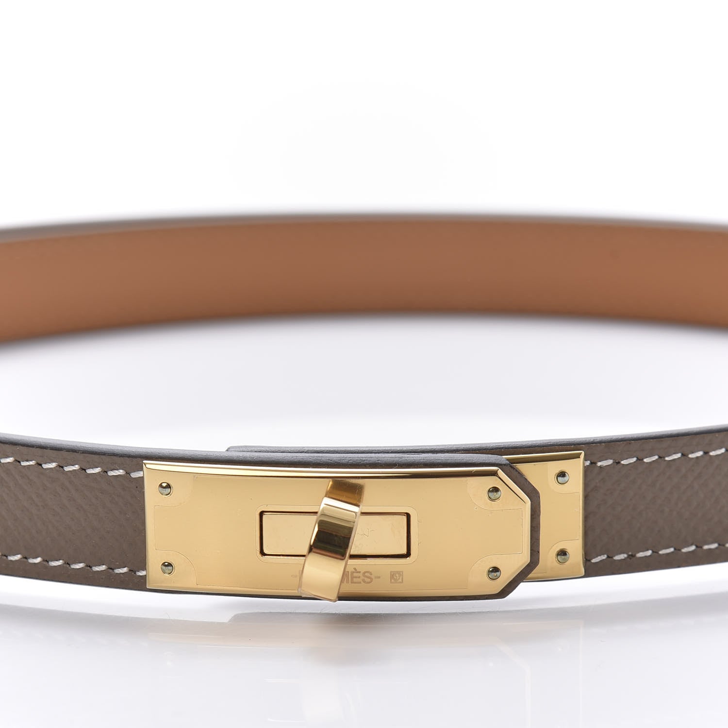 Hermes Epsom Kelly Belt Etoupe 3 of 5