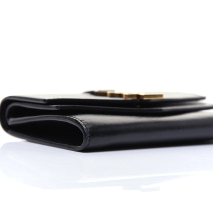 Saint Laurent Smooth Calfskin Monogram Small Sulpice Wallet Black 6 of 13
