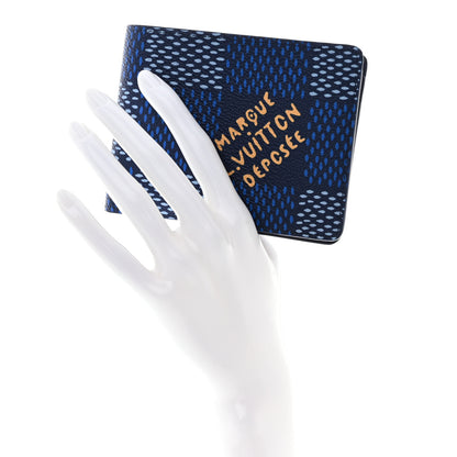 Louis Vuitton Damier Heritage Multiple Wallet Blue 2 of 7