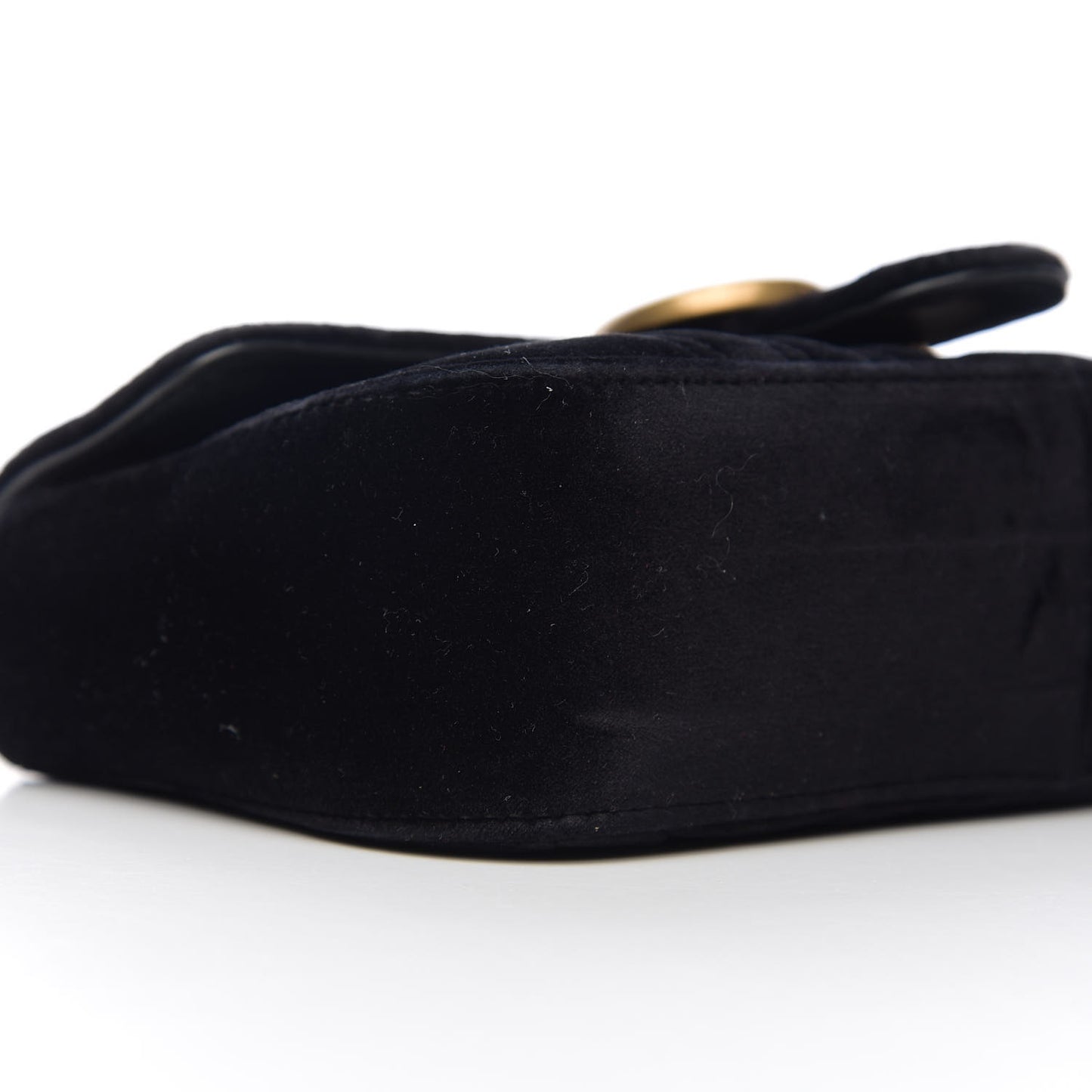 Velvet Matelasse Mini GG Marmont Shoulder Bag Black