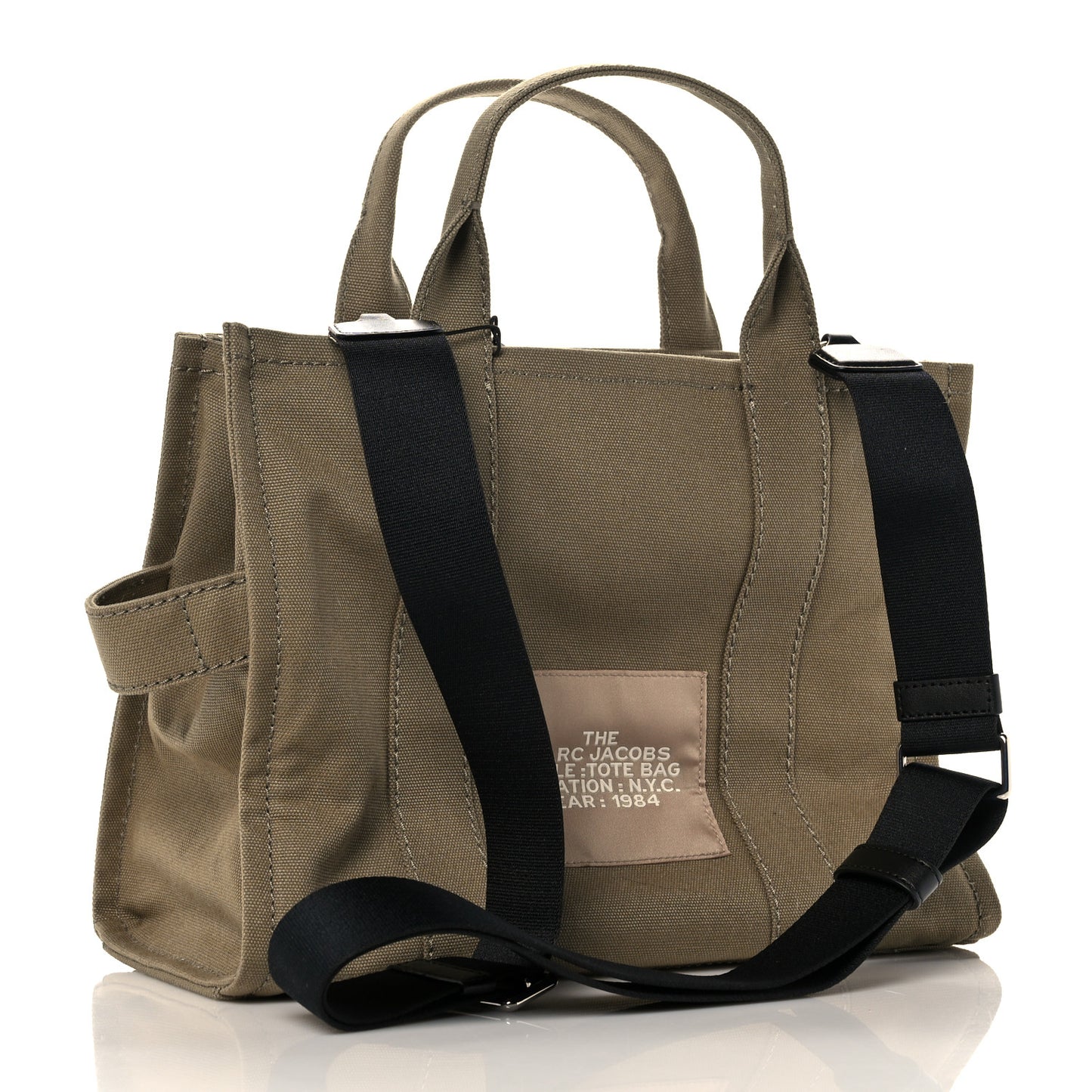 Cotton Canvas Medium The Traveler Tote Bag Slate Green