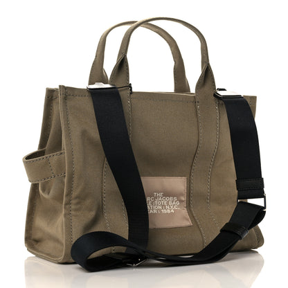 Marc Jacobs Cotton Canvas Medium The Traveler Tote Bag Slate Green 2 of 8