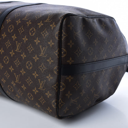 Louis Vuitton Monogram Macassar Keepall Bandouliere 55 7 of 11