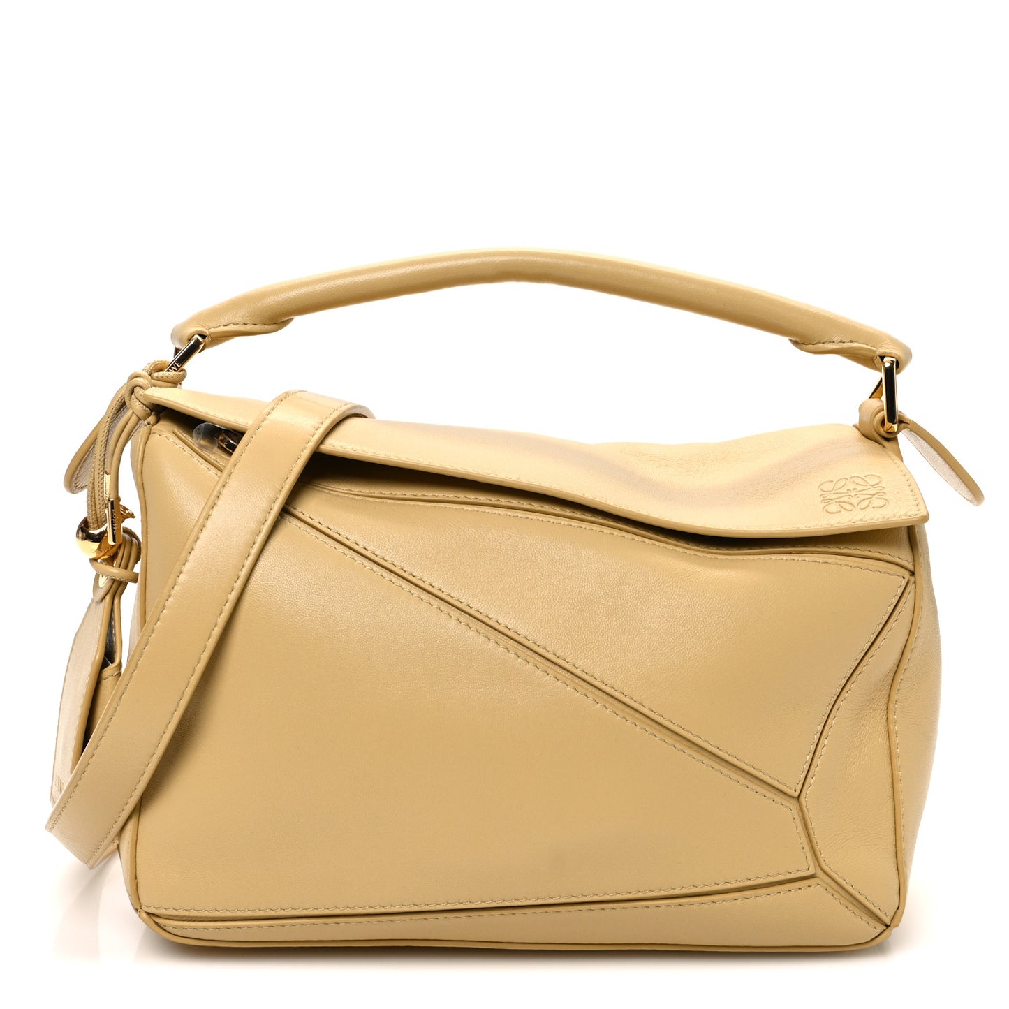 Calfskin Small Puzzle Bag Dark Butter