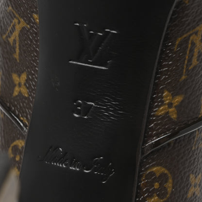 Louis Vuitton Patent Monogram Idole Knee High Boots 37 Brown 6 of 9