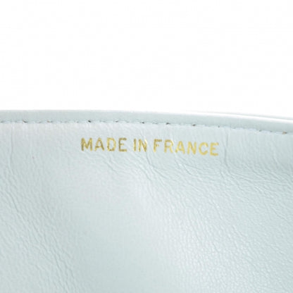 Chanel Lambskin Quilted Medium Double Flap Light Blue 9 of 10