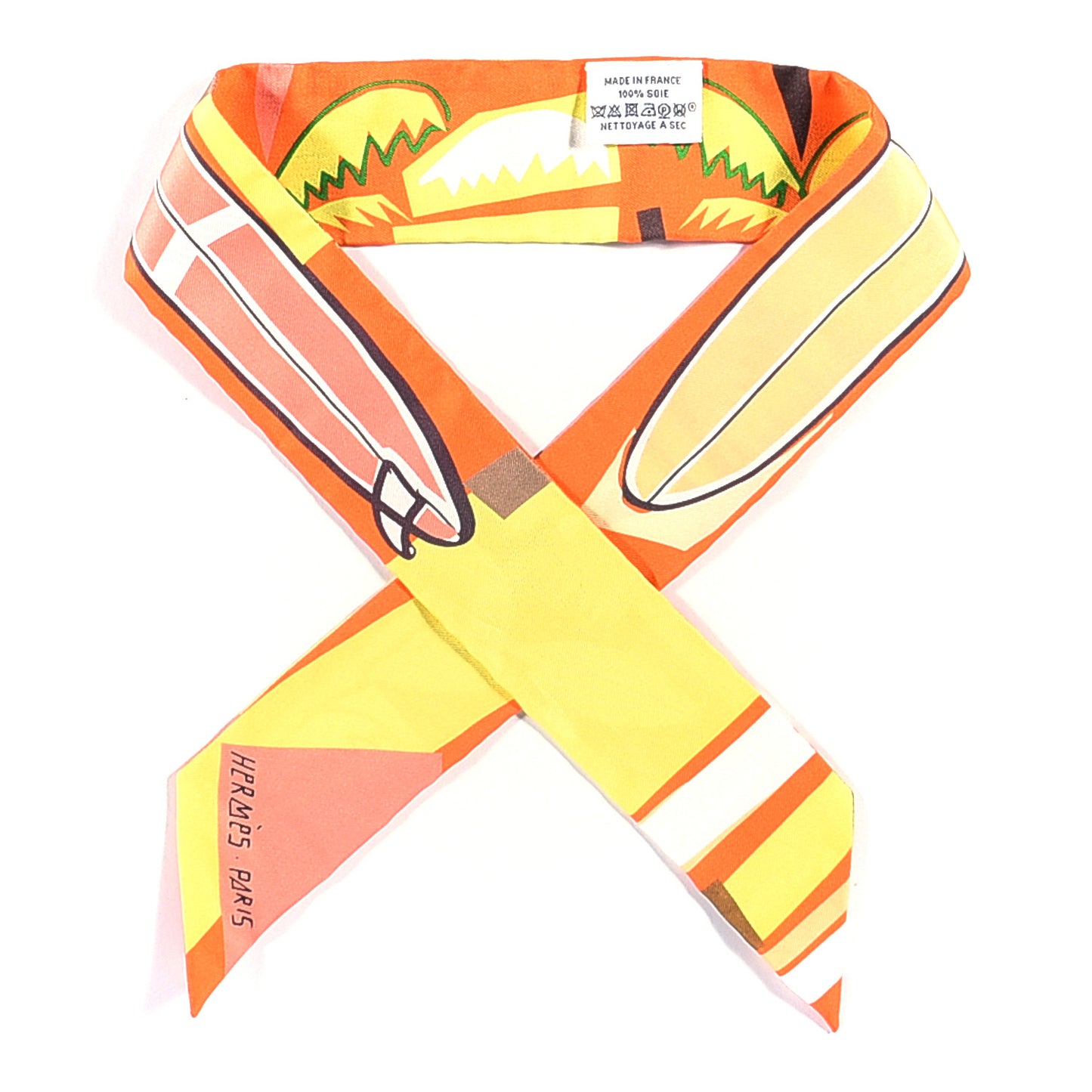 Silk Sea Surf and Fun Twilly Orange Jaune Camel