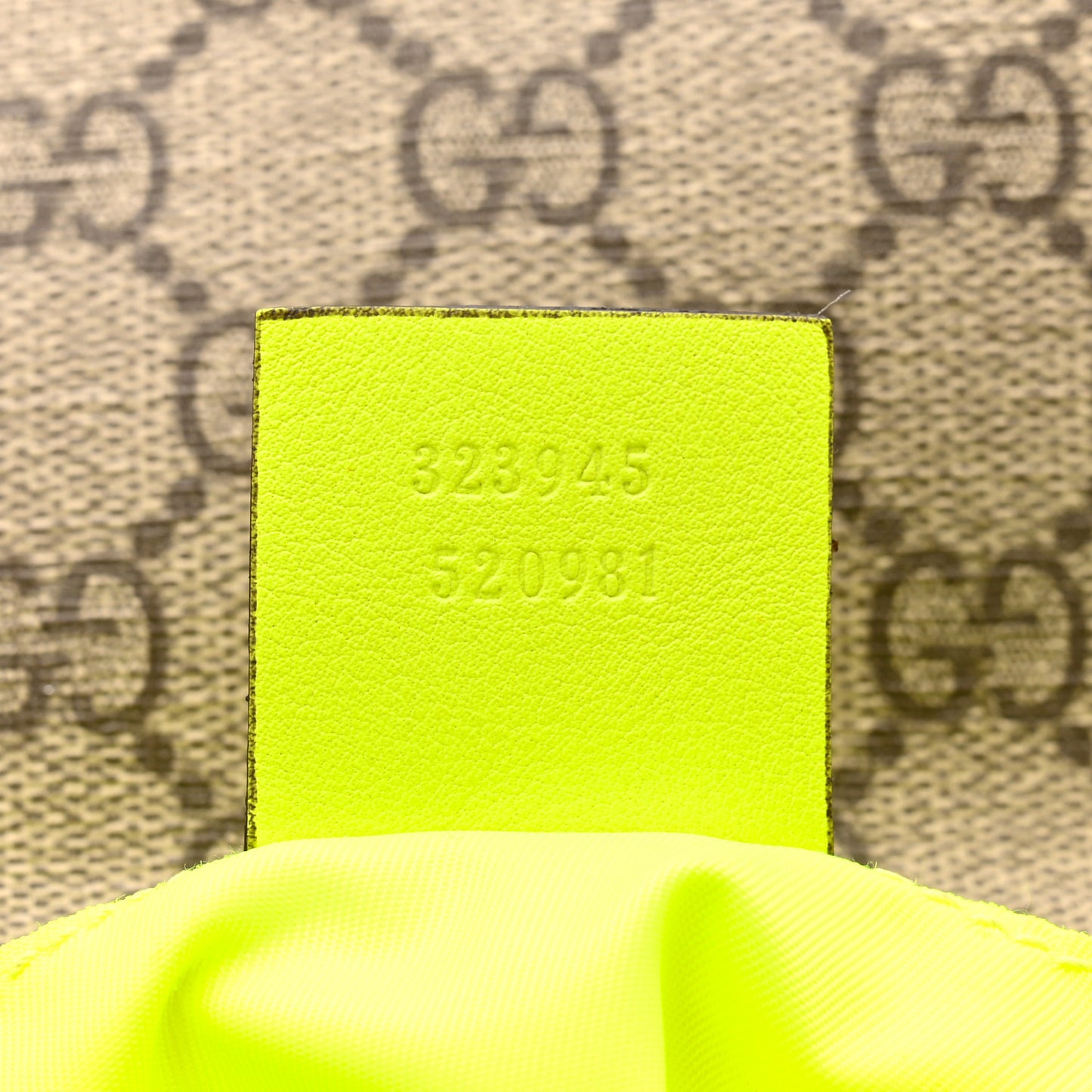 GG Supreme Monogram Kids Heart Crossbody Yellow