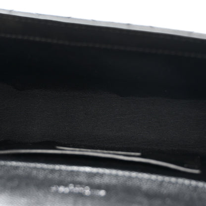 Saint Laurent Grain De Poudre Textured Mixed Matelasse Triquilt Small Monogram Satchel Black 5 of 10