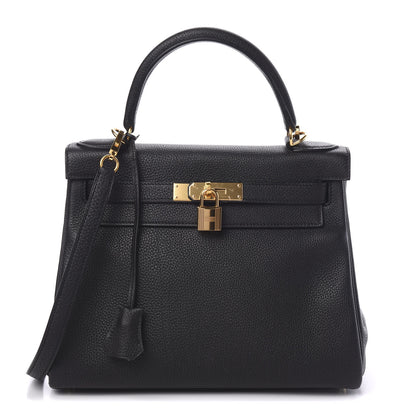 Hermes Togo Kelly Retourne 28 Black 1 of 9
