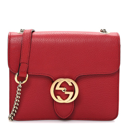 Gucci Dollar Calfskin Small Interlocking G Shoulder Bag Red 1 of 10
