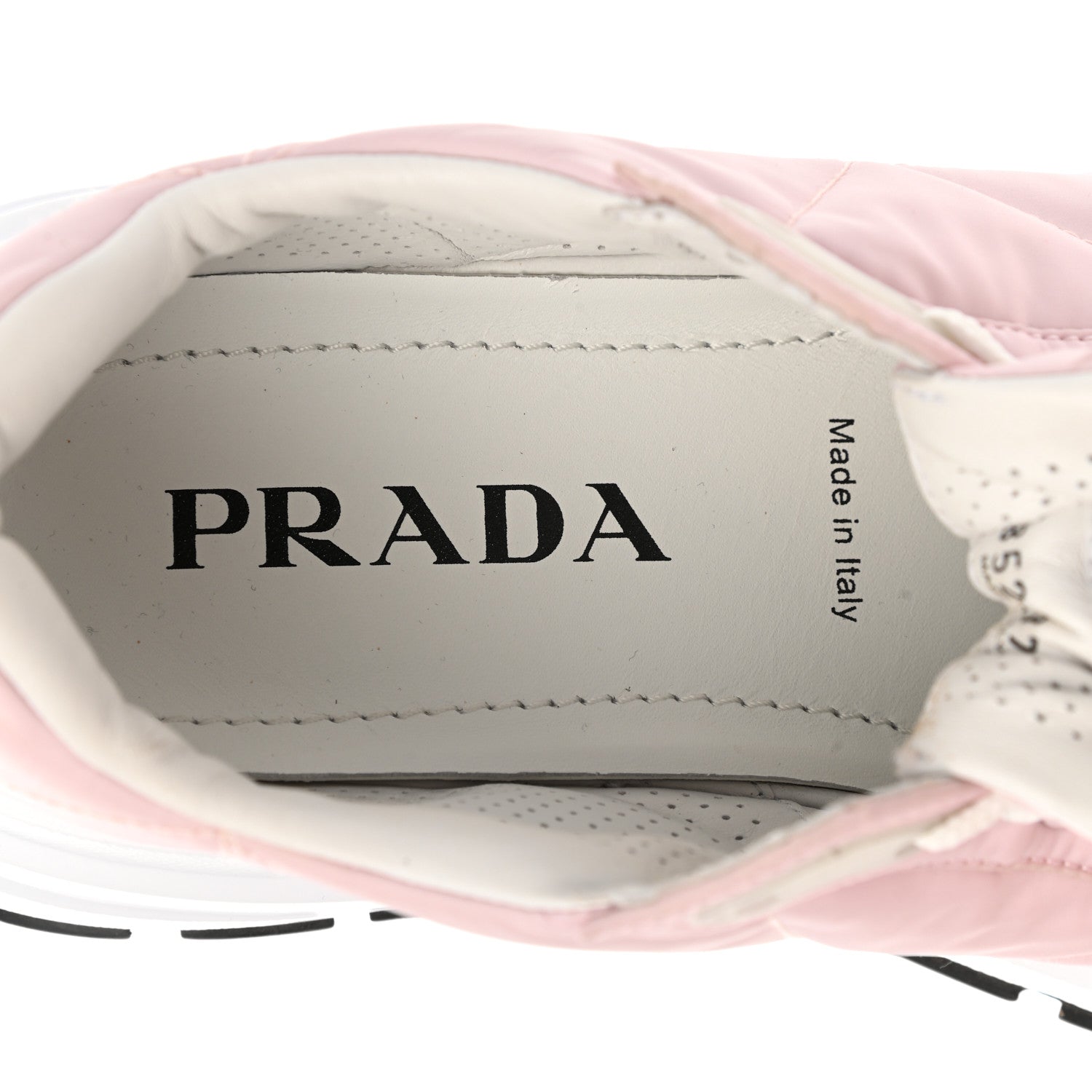 Prada Re-Nylon Piuma Metal Triangle Logo Quilted 45mm Sneakers 37.5 Alabastro 7 of 12