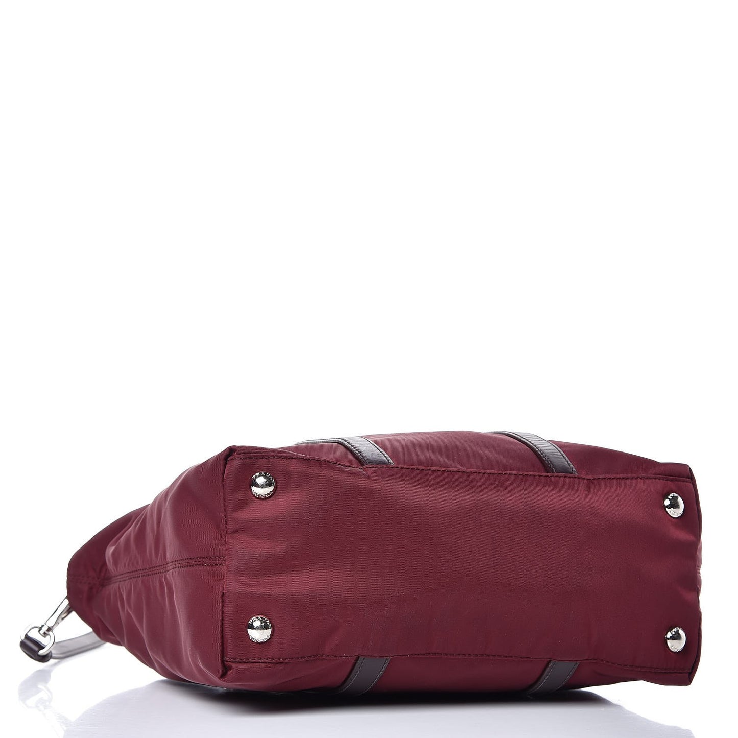 Tessuto Nylon Vitello Tote Granato