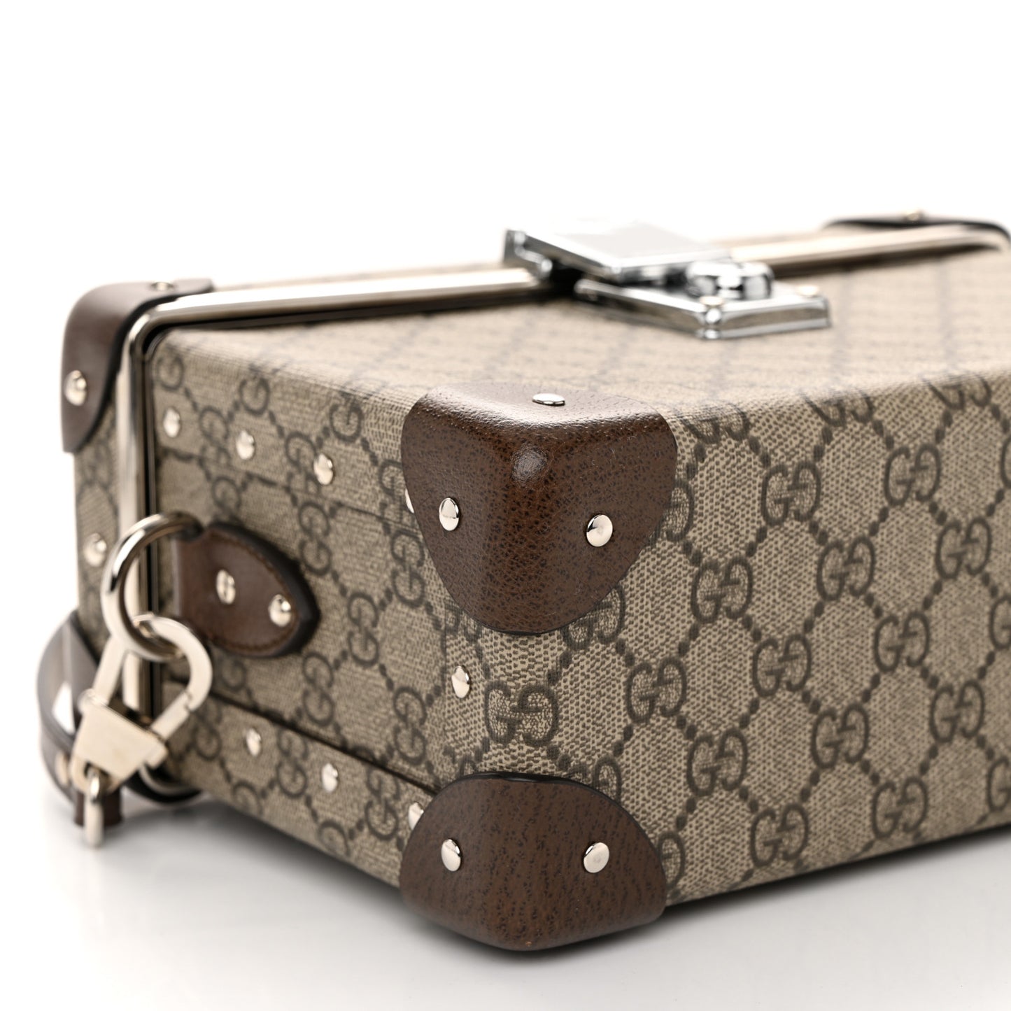 GG Supreme Monogram Globe-Trotter Beauty Case Brown