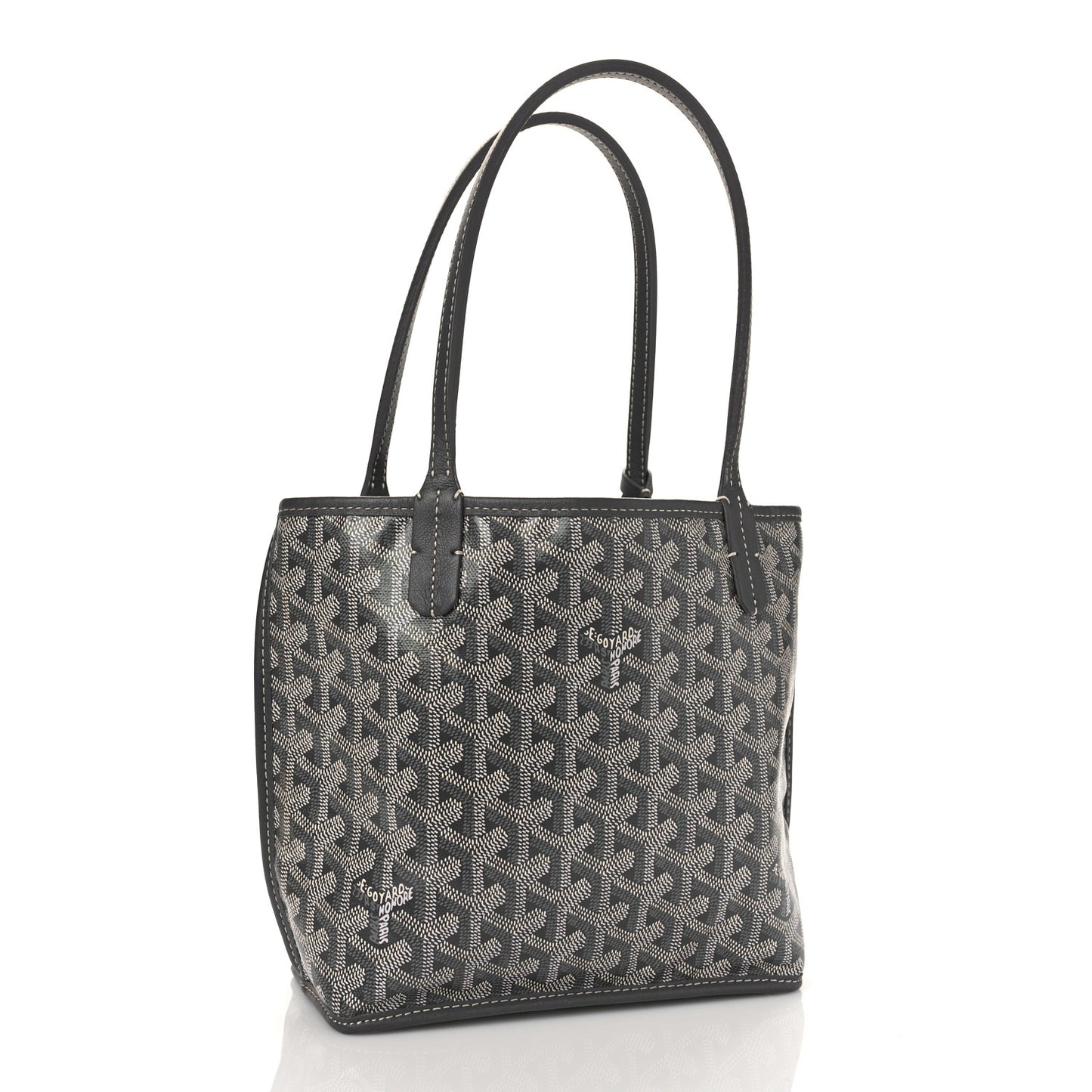 Goyardine Reversible Mini Anjou Grey