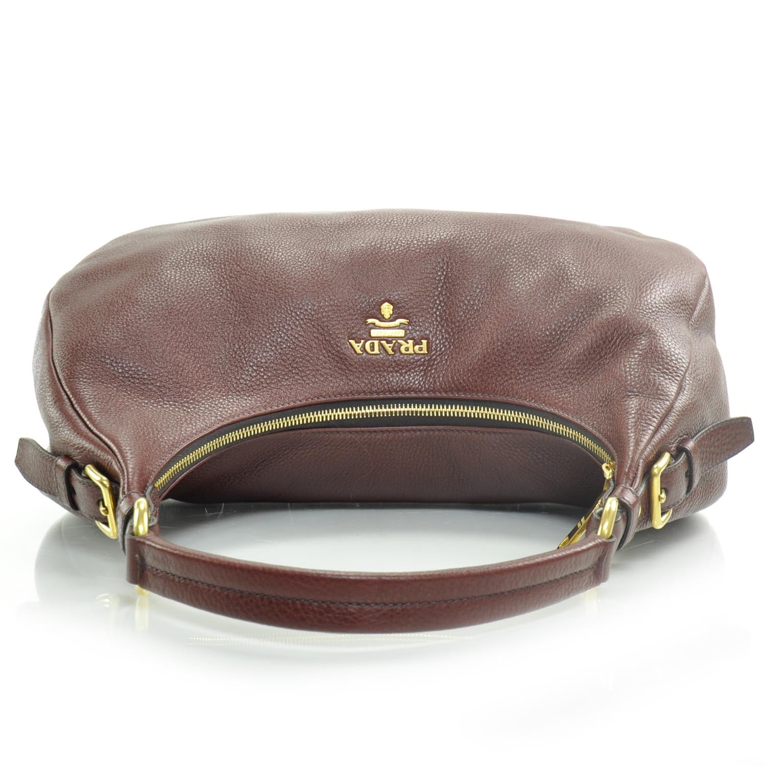 Prada Vitello Daino Hobo Amaranto 5 of 11