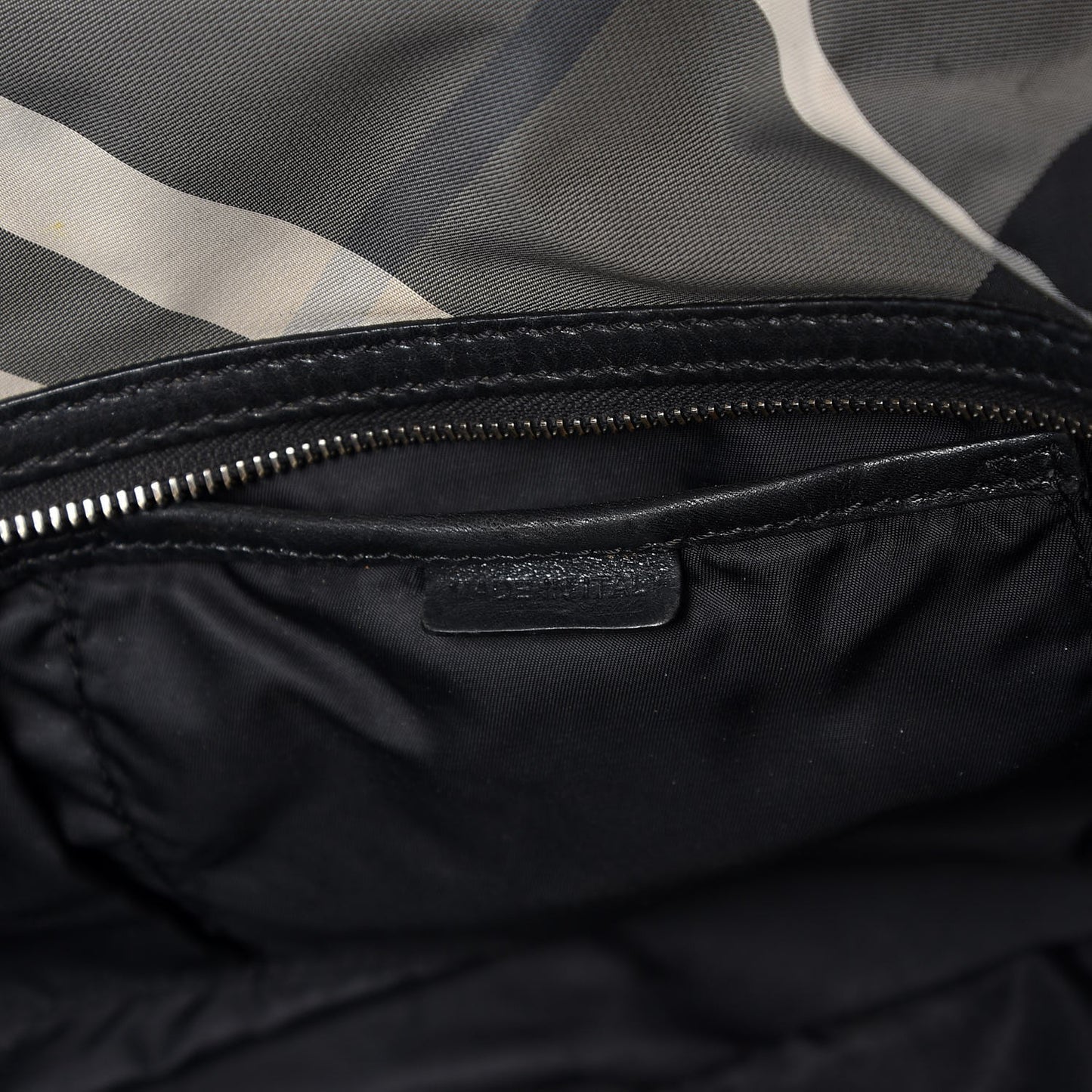 Nylon Beat Check Studded Medium Edenham Satchel Black