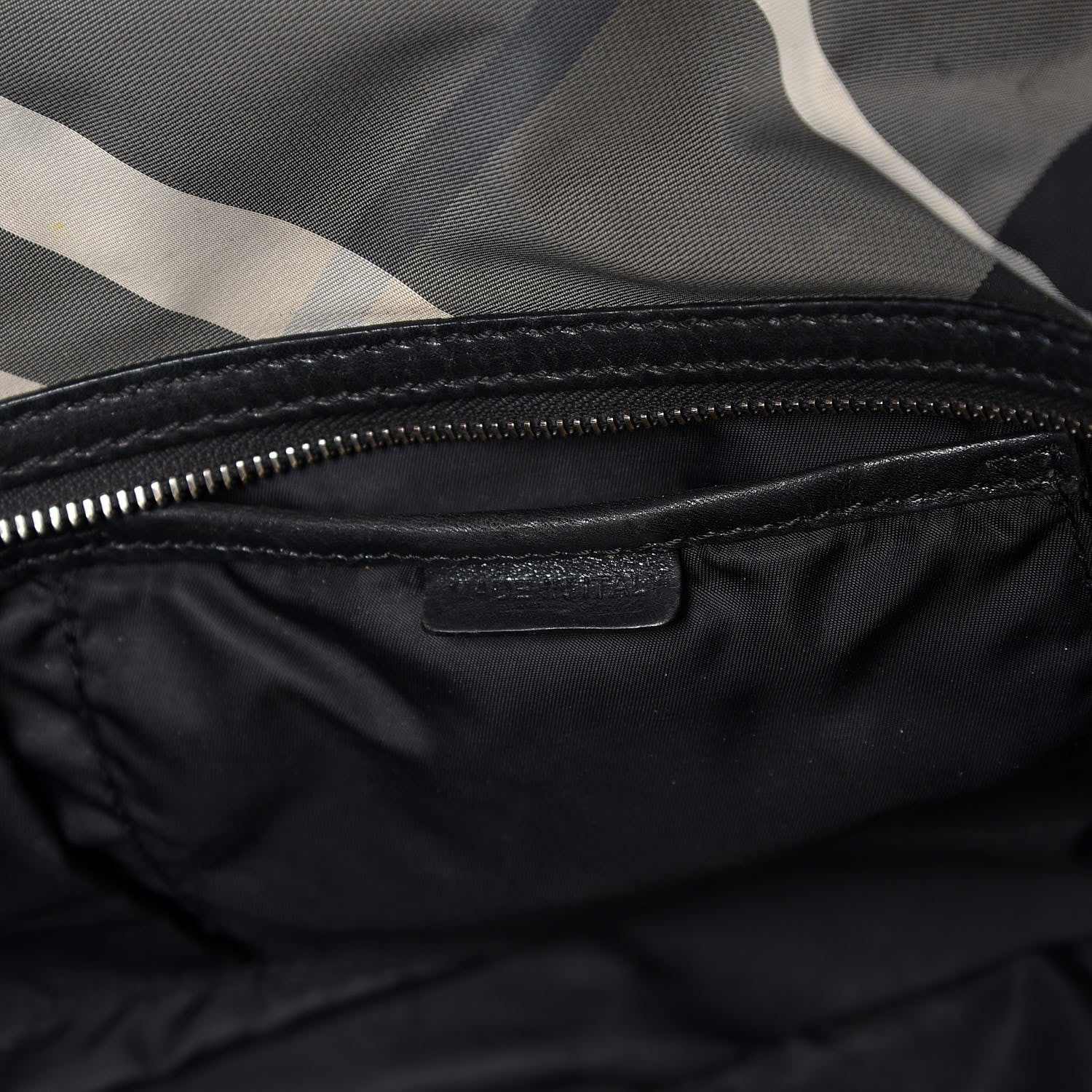 Burberry Nylon Beat Check Studded Medium Edenham Satchel Black 7 of 17
