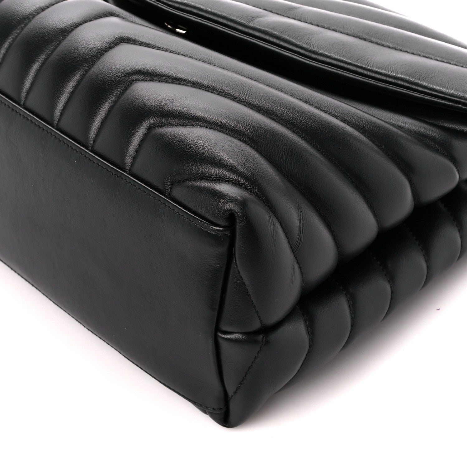 Saint Laurent Calfskin Y Quilted Monogram Monochrome Medium Loulou Chain Satchel Black 11 of 11