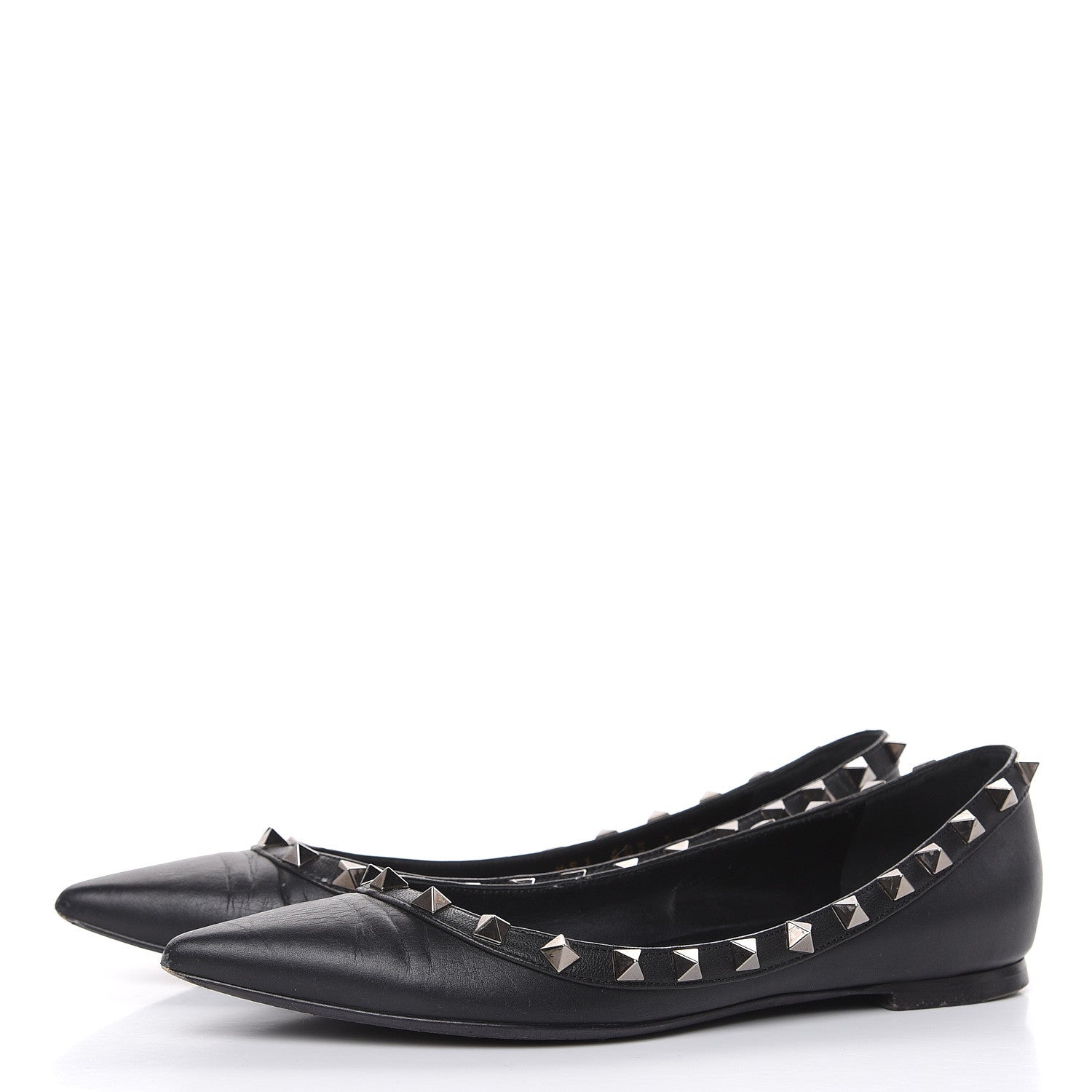 Valentino Garavani Nappa Rockstud Ballerina Flats 36 Black 3 of 13
