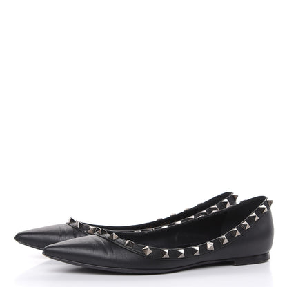 Valentino Garavani Nappa Rockstud Ballerina Flats 36 Black 3 of 13