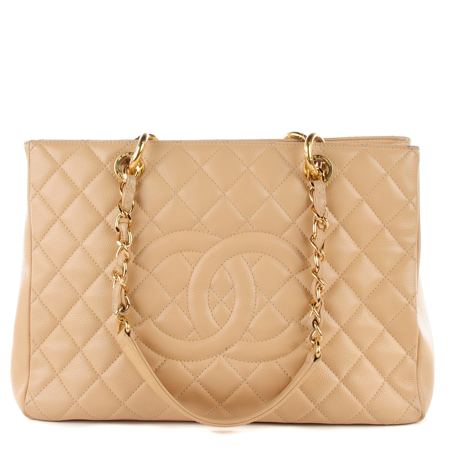 Chanel Caviar Quilted Grand Shopping Tote GST Beige Clair 1 of 7