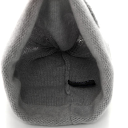 Chanel Cashmere CC Beanie Hat Grey 5 of 5