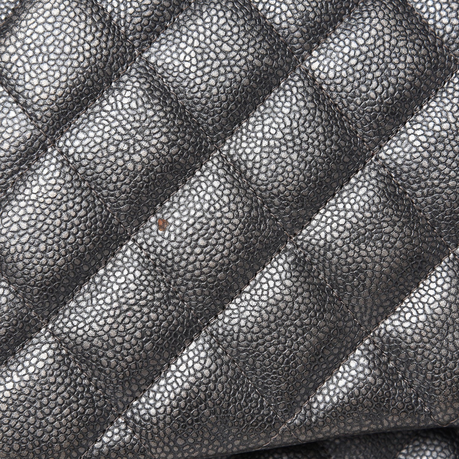 Chanel Metallic Caviar Quilted Maxi Double Flap Charcoal 17 of 17
